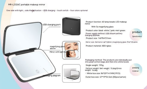Portable Led Make-up Mirror With Light